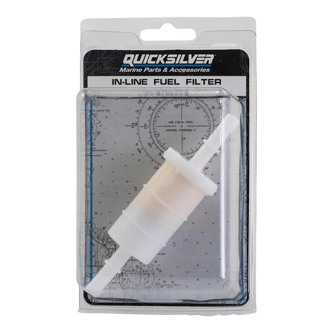 Inline Fuel Filter For Mercury And Mariner Outboards, 20 Micron Boat Fuel Filter With Translucent Canister, in retail packaging