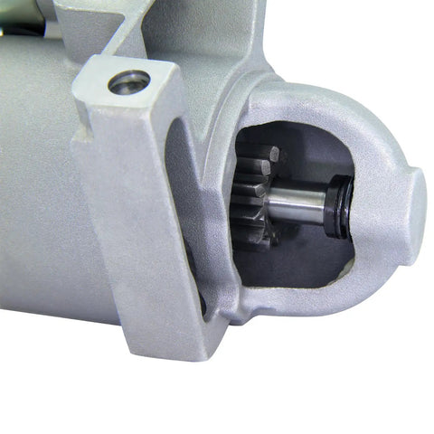 Close-up of gear mechanism on OEM Grade Starter Replacement For 3L Marine 4 Cylinder Engines From 1990 To 2012 Fits Boats And Industrial Equipment