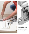 Person installing Stainless Steel Corner Cabinet Hinges Set, Four Pack With Unique 45 Degree Angle Design For Heavy Duty Kitchen Cabinets