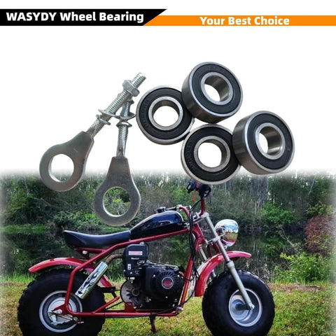 Front And Rear Mini Bike Wheel Bearing Kit 6202RS Easy Install Drop In Replacement For Coleman CT200U EX BT200X Baja Warrior