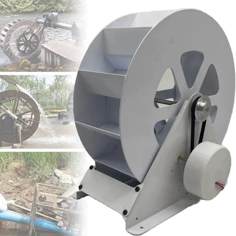 50W To 100W Portable Water Turbine Generator With Low Speed Belt Drive Quiet Hydro Power For Off Grid Homes Ponds Rivers And Small Waterways 1-35V Output image showing generator design and setup in various environments