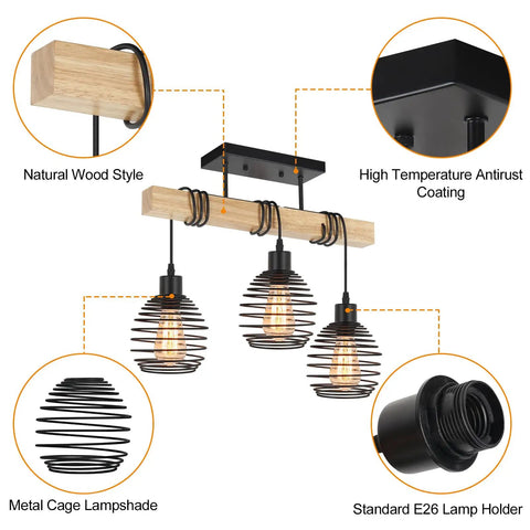 Plug In Wall Sconces Set Of Two Farmhouse Style Wall Mounted Lights With Metal Cage Lampshades And Solid Wood Beam details