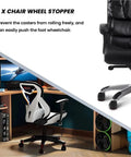 Image showing a Set Of 15 Rubber Chair Wheel Stoppers And Caster Cups Floor Protectors For Office And Home, Anti Slip Inner Grip