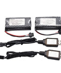 Two Pack 7.4V 1200mAh Li Ion Rechargeable Battery With Black SM 3P Plug Replacement For Older Version RC Trucks 8.88Wh