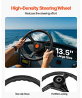 14 Ft Outboard Steering Kit With 13.5 Inch Wheel Beefy Marine Steering Cable Rotary Steering System For Boats