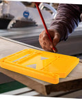 Premium Woodworking Featherboard With Ergonomic Knobs For Table Saws And Band Saws Locks In Tight on workbench during use.