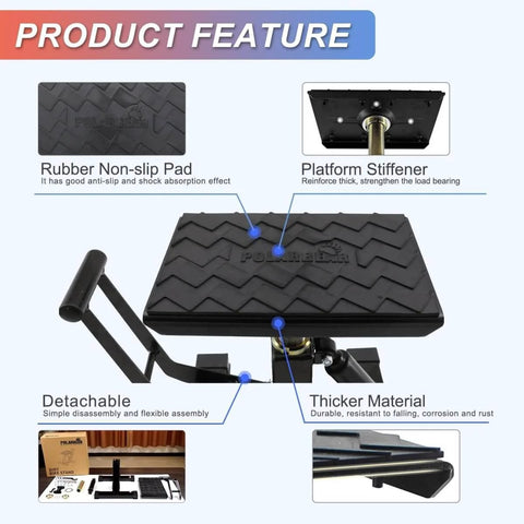 Heavy Duty Dirt Bike Stand Adjustable Jack Stand 1200 Lbs Capacity Engine Stand With Vertical Rise, rubber pad, platform stiffener, detachable parts with thicker material.