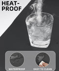 Extra Large PU Leather Desk Pad For Home Office Non Slip Waterproof Blotter Mat With Mouse Pad And Keyboard Desk Mat showing heat-proof feature