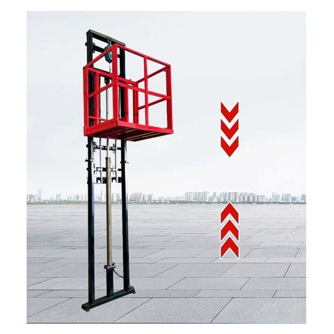 Heavy Duty Lift Platform Vertical Hydraulic Freight Elevator With Sturdy Steel Guide Rails for efficient material handling.