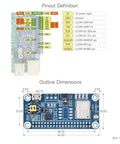 Dual Band GPS Module For Raspberry Pi With L1 And L5 Support, RTK Base Ready To Transmit Correction Data, GNSS Raw Observation Output diagram