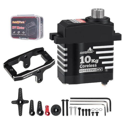 Waterproof Beefed Up 10Kg Torque Steering Servo With Coreless Motor And Metal Gear Includes Servo Mount Bracket And Arm Set For 1 18 Scale Crawler Cars TRX4M Compatible Upgrade