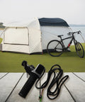 Throttle Grip For Electric Scooter With Key Lock And Power Indicator 36V 48V 60V next to tent and bicycle outdoors