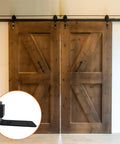 Heavy Duty Stainless Steel Sliding Door Hardware Bottom Stop With Mounting Screws Black Anti Roll Floor Track Guide For Barn Doors Hella Smooth Operation on wooden sliding barn doors.