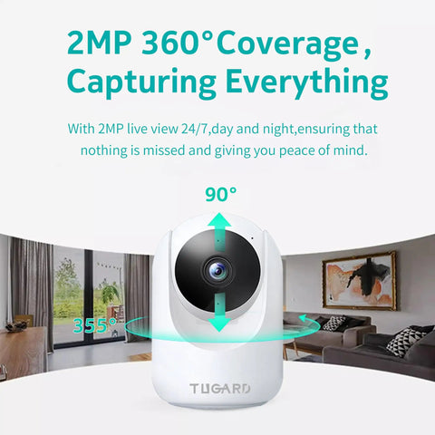 Indoor Wifi Security Camera For Home Base Monitoring Smooth Pan Tilt Coverage And Bright Color Night Vision Keeping Tabs On Babies And Pets At Home Sweet Home Featuring Snappy Smart Motion Alerts Clear Two Way Audio Plus Reliable Cloud Sd Backup Options in living room.