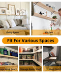 Built Like A Tank Heavy Duty Shelf Brackets 12 X 8 Inch 6 Pack displayed in living room, kitchen, garage, storage, and study areas.