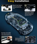 Installation steps for 4 Channel 360 Degree Dash Cam With Front Rear Inside Left Right Cams, 4K Front And 1080P Side And Rear Shots