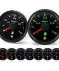 Seven Color LED Fuel Gauge For Boats Cars And Trucks With Marine Grade Fuel Tank Level Indicator And Low Warning Auto Gauge