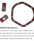 High Temp Rear And Front Differential Gasket Set For Dana 60 70 50 Axles Thick Rubber Leak Free Coated Cover Seal detailed view of gasket design