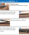 Heavy Duty Hydraulic Bed Lift Mechanism Featuring 48 Pound Gas Springs For Smooth Storage Bed Raising No Sweat Setup Murphy Frame Hardware Kit For Homes installation guide with step-by-step instructions.