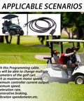 Six Foot Usb Programming Cable Icon Ev Golf Cart Wiring Harness Plug And Play Diagnostic Adapter shown outdoors with golf cart.