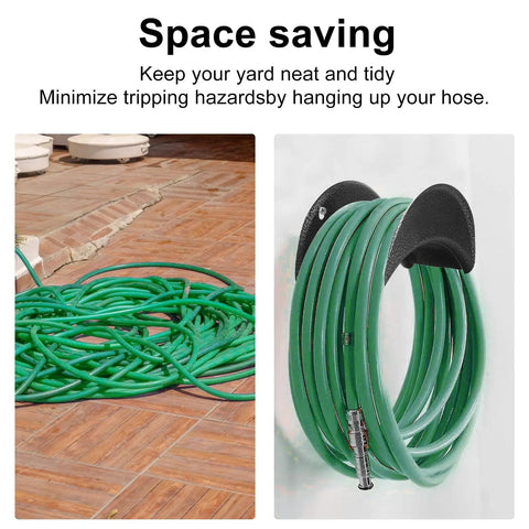 Heavy Duty Wall Mount Garden Hose Holder With High Carbon Steel Construction Outdoor No Fuss Hose Hanger Rack For Up To 125 Feet Of Hose