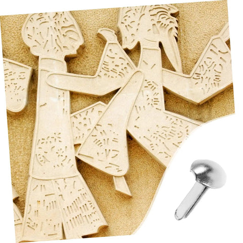 100 Piece Iron Brads With Double Leg Pins For Puppet Craft, Scrapbooking, Doll Making, Shadow Puppet Accessories shown with puppet design