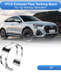 Beefy 3 Inch Stainless Steel Exhaust Clamp for Welding and Exhaust Pipe Repair Universal Fit Rust Resistant 304 Grade Easy Slip On Secure Clip For Auto DIY Projects