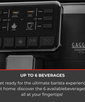 Straight Up One Touch Super Automatic Espresso Machine With Six Preprogrammed Drinks And Four Custom Profiles Featuring Kickass Auto Frothing For Your Dream Home Barista Corner control panel showcasing six beverage options.