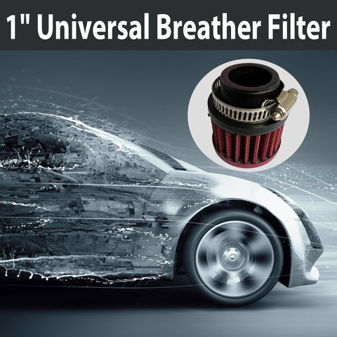 25mm Universal Air Intake Filter For 1 Inch Intake Cold Air Filter Auto Breathe Vent Crankcase Cleaner With Car Image