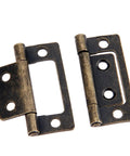Antique Style Dope Cabinet Hinges Two Pack 50x24mm Decorative Cabinet Drawer Door Butt Hinge For Jewelry Box Chest And Vintage Dressers With Screws Easy Install, two hinges