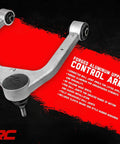 Forged Upper Control Arms For 2009 2020 Ford F150 4WD With Beefed Up POM Ball Joints And Fully Greasable Bushings, Heavy Duty Aluminum Construction, No Welding Weak Spots, Corrects Ball Joint Angle For Lifted Applications, Model 51036 on display
