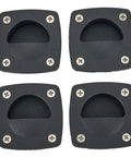 Recessed Nylon Pull Handles Marine Grade For Boats And Yachts Black Flush Mount 4 Pieces