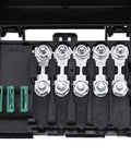 Direct Drop In Fuse Box Relay Panel With Battery Terminal For Vw Jetta Golf Mk4 Beetle 1999 To 2005, top view showing fuses and terminals.