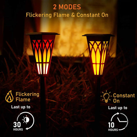 Outdoor Solar Torch Lights Dope Flickering Flames With Two Modes And Auto On Off IP65 Waterproof Tiki Torches Display