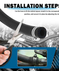 Person cutting a Universal Brake Booster Vacuum Hose Drop Right In 36 Inch Soft Rubber Line for installation in vehicle.