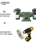 Transform Your Bench Grinder With These Heavy Duty 6 Inch Hard Felt Buff Wheels on 6 inch bench grinder and standard drill.