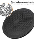 Heavy Duty 10 Inch Bonsai Turntable Base With Steel Ball Bearings Lazy Susan Rotating Stand and close-up of steel bearings