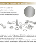 M4 Phillips Pan Head Machine Screw Set With Nuts And Washers, 372-Piece Stainless Steel 304 Assortment Kit, screws close-up