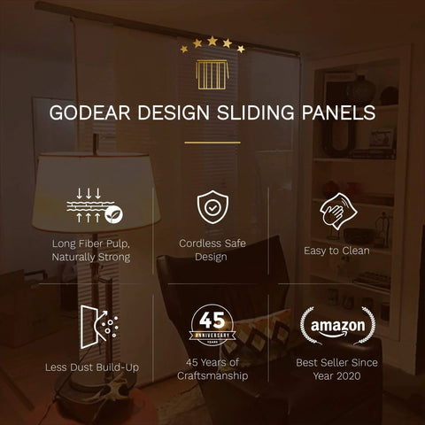 Cordless 4 Rail Sliding Panel Track Blinds For Doors And Windows, adjustable, display with benefits like easy to clean and craftsmanship.