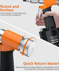 Go-To Pneumatic Hydraulic Rivet Nut Gun Set With 8 Mandrels and ergonomic handle grip.