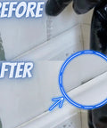 Before and after image showcasing Precision Transparent Leveling Shims Invisible Wedges for cabinet installation, showing a level gap.
