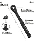 KNECT 23 Piece SAE Pass Through And Flip Socket Tool Set features a 6-inch wrench with contoured handle and 1/4 inch adapter.
