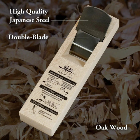 Professional Japanese Wood Planer 2 Inch Hand Block Plane For Smoothing Wood Flat Surfaces Pull Stroke Technique Pro Grade Tool.