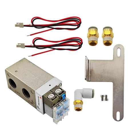 Beefed Up Solenoid Valve Kit 228687 VEX1133-02N-X259 For Powermax 45 65 85 105 125 Plasma Cutters showing components and fittings