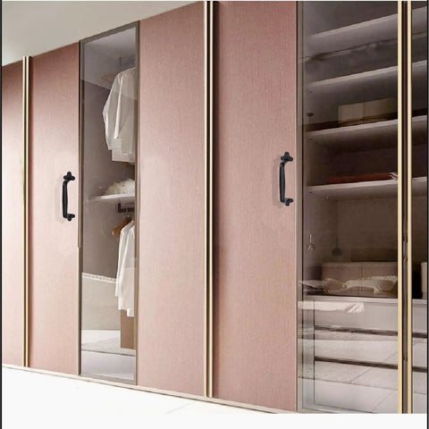 Closet doors with 2 Pack Gate Handle 7.6 Inch Carbon Steel Sliding Barn Door Pulls With Screws, Vintage Farmhouse Iron Hardware.