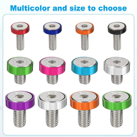 Pro Grade Finish Countersunk Washer Kit M6 Set With Aluminum Alloy Flat Cup Head Screws in multiple colors
