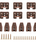 Universal Plastic Drawer Slides With Center Mounted Rails And Smooth Gliding Wheels For Hella Sturdy Dresser Bedside Cabinet Replacement Hardware Package Set Of Six with screws and components.