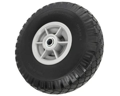 10 Inch Flat Free Tire And Wheel Assembly For Dolly Hand Trucks And Carts, Built Tough, Heavy Duty Replacement