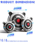 AR500 Steel Gong Targets Set 1/2 Inch Thick With Bear Head Laser Cut Silhouette 4 6 8 Inch Sizes Combo No Chains