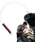 Flexible 30 Inch LED Light Stick Rechargeable Bendable Work Light With Three Modes For High Lumen Car Repairs Under Hood And Garage Inspections In Tight Spaces, used by mechanic under car hood.